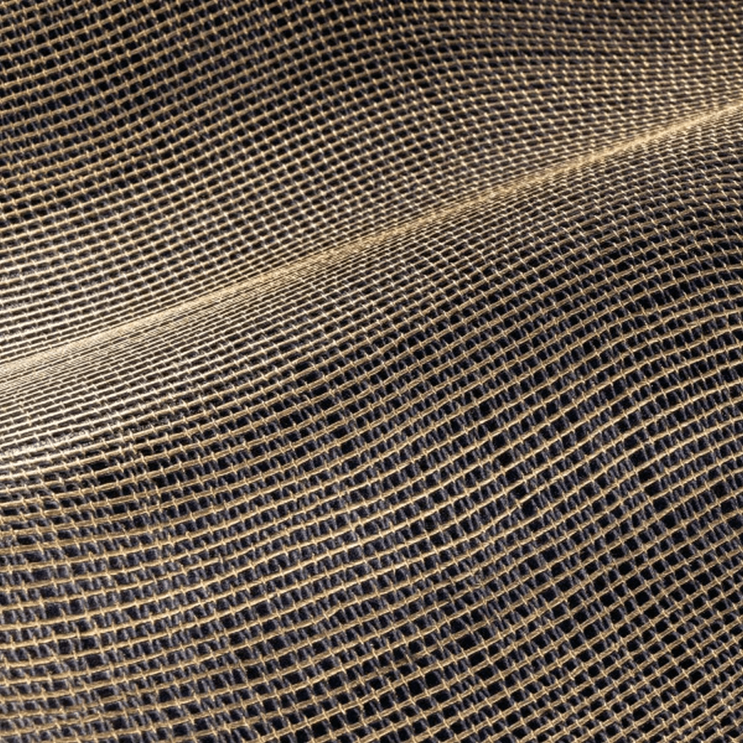 Tapeta strukturalna metaliczna w fale KOTA - NOIR DORÉ czarny ze złotym