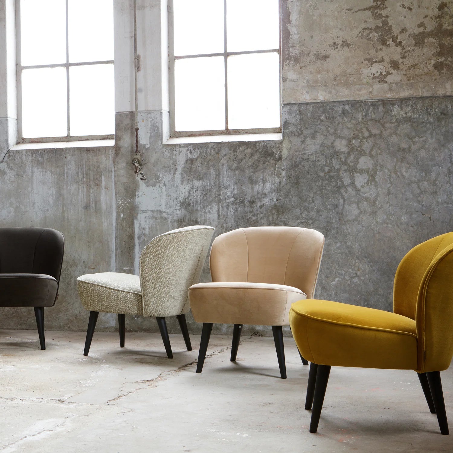 Burgundy Velvet Armchair SARA