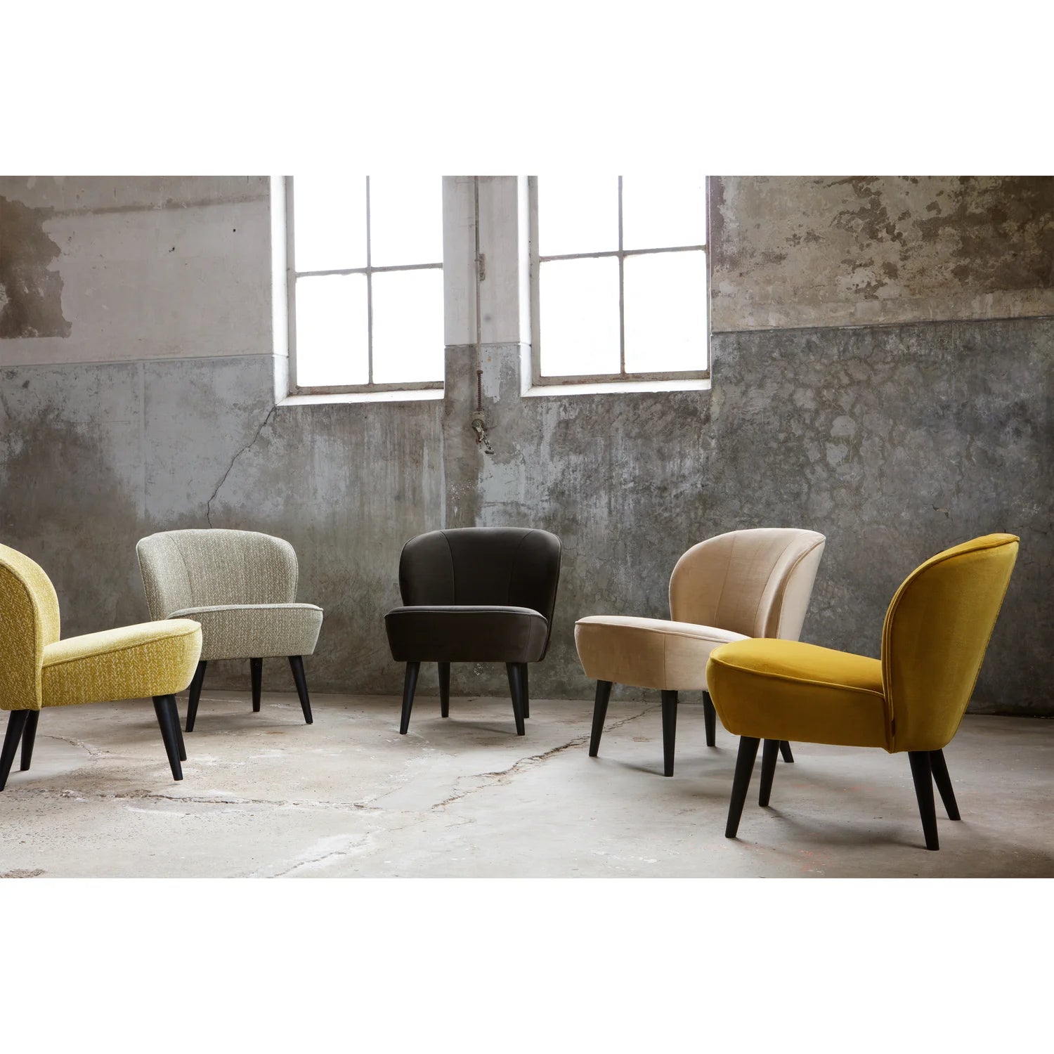 Burgundy Velvet Armchair SARA