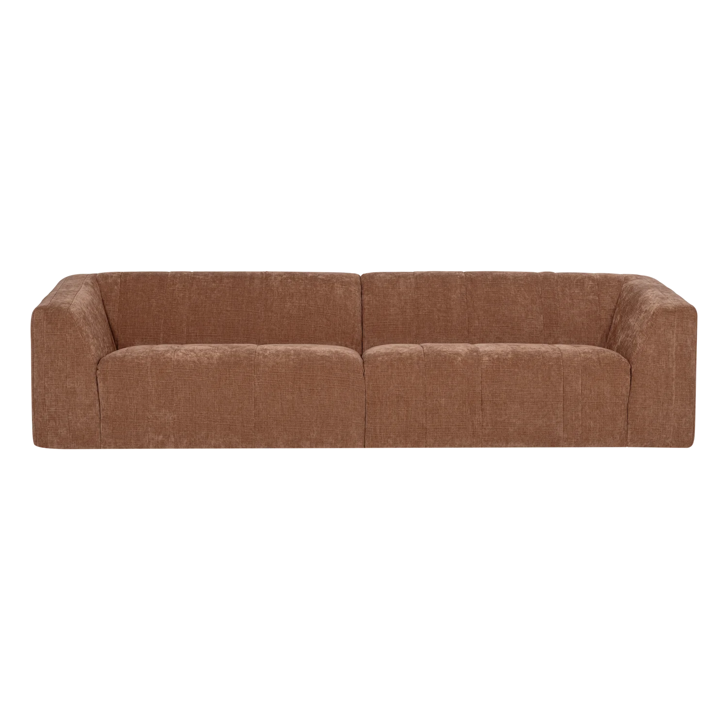Sofa 4-osobowa OMAIRE rdzawy brązowy szenil