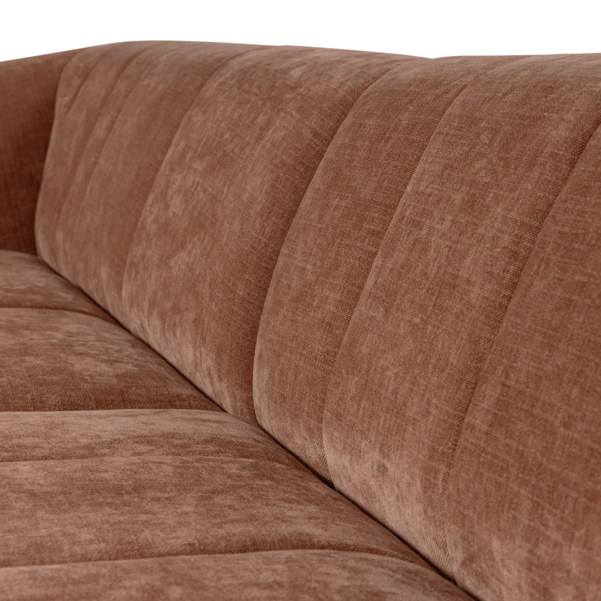 Sofa 4-osobowa OMAIRE rdzawy brązowy szenil
