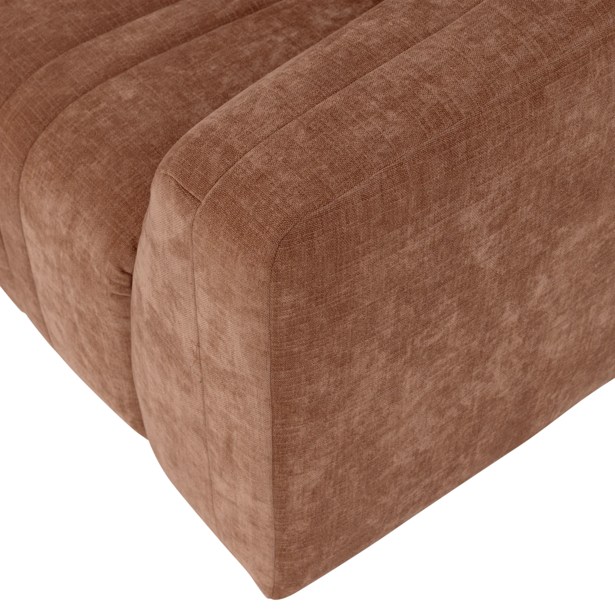 Sofa 4-osobowa OMAIRE rdzawy brązowy szenil
