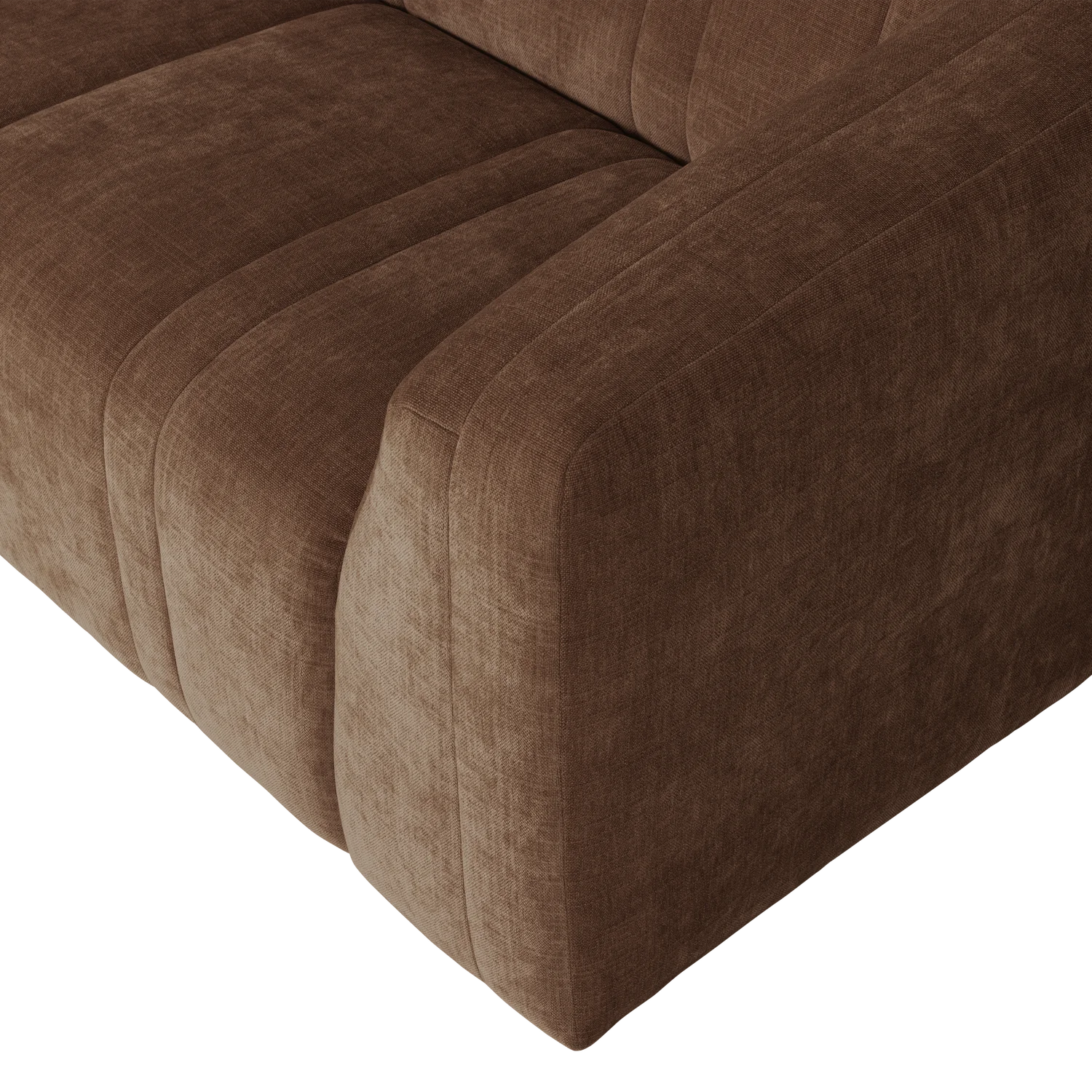 Sofa 2-osobowa OMAIRE brązowy szenil
