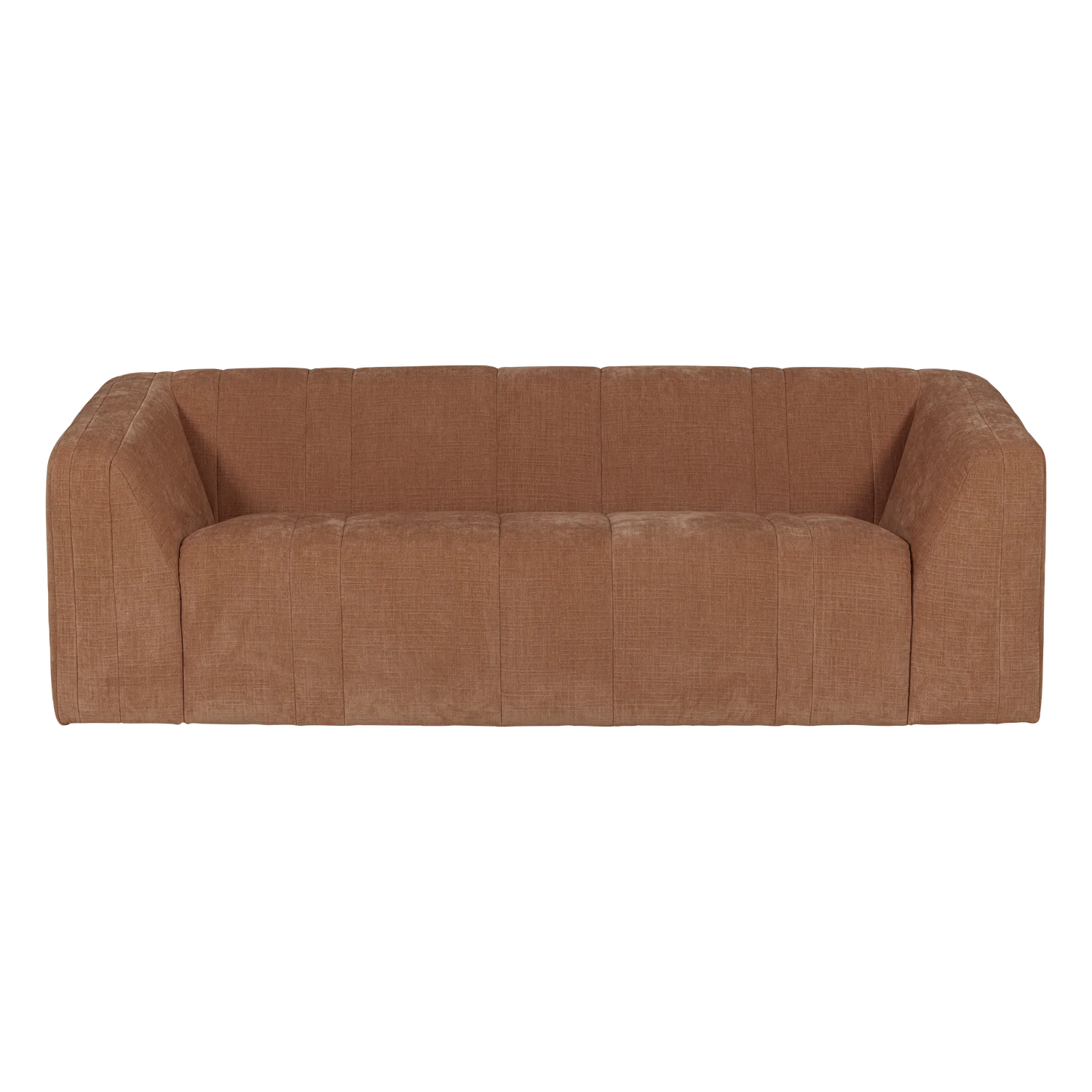 Sofa 2-osobowa OMAIRE rdzawy brązowy szenil