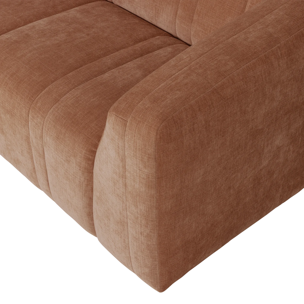 Sofa 2-osobowa OMAIRE rdzawy brązowy szenil