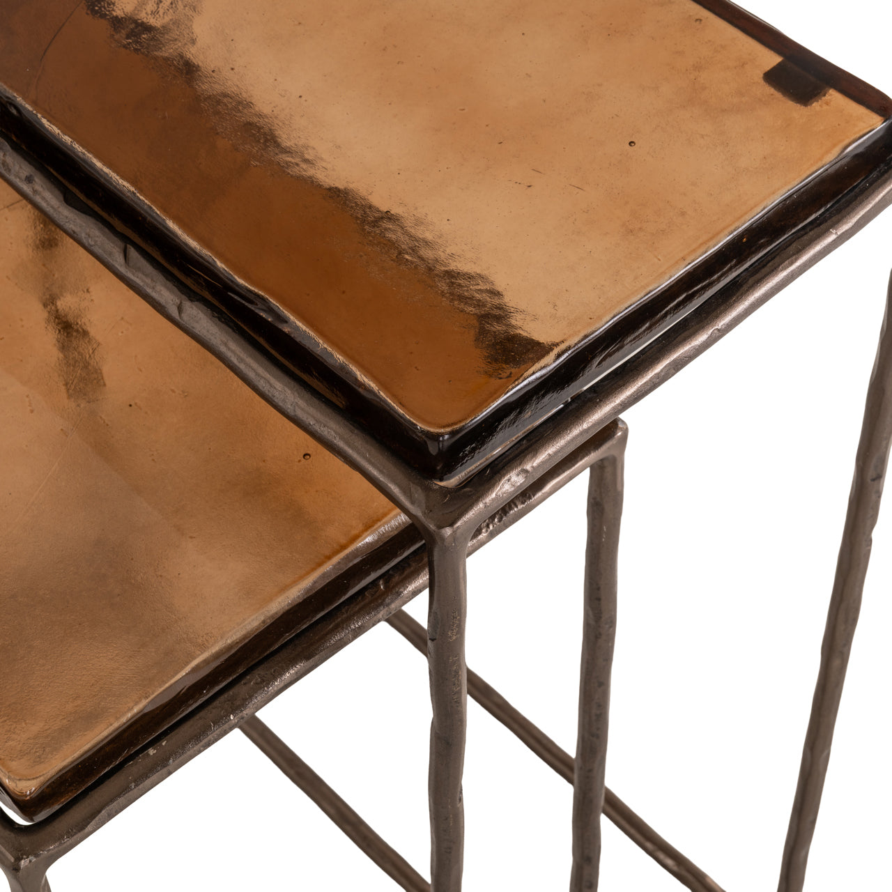 VILLANO Brown Side Table Set
