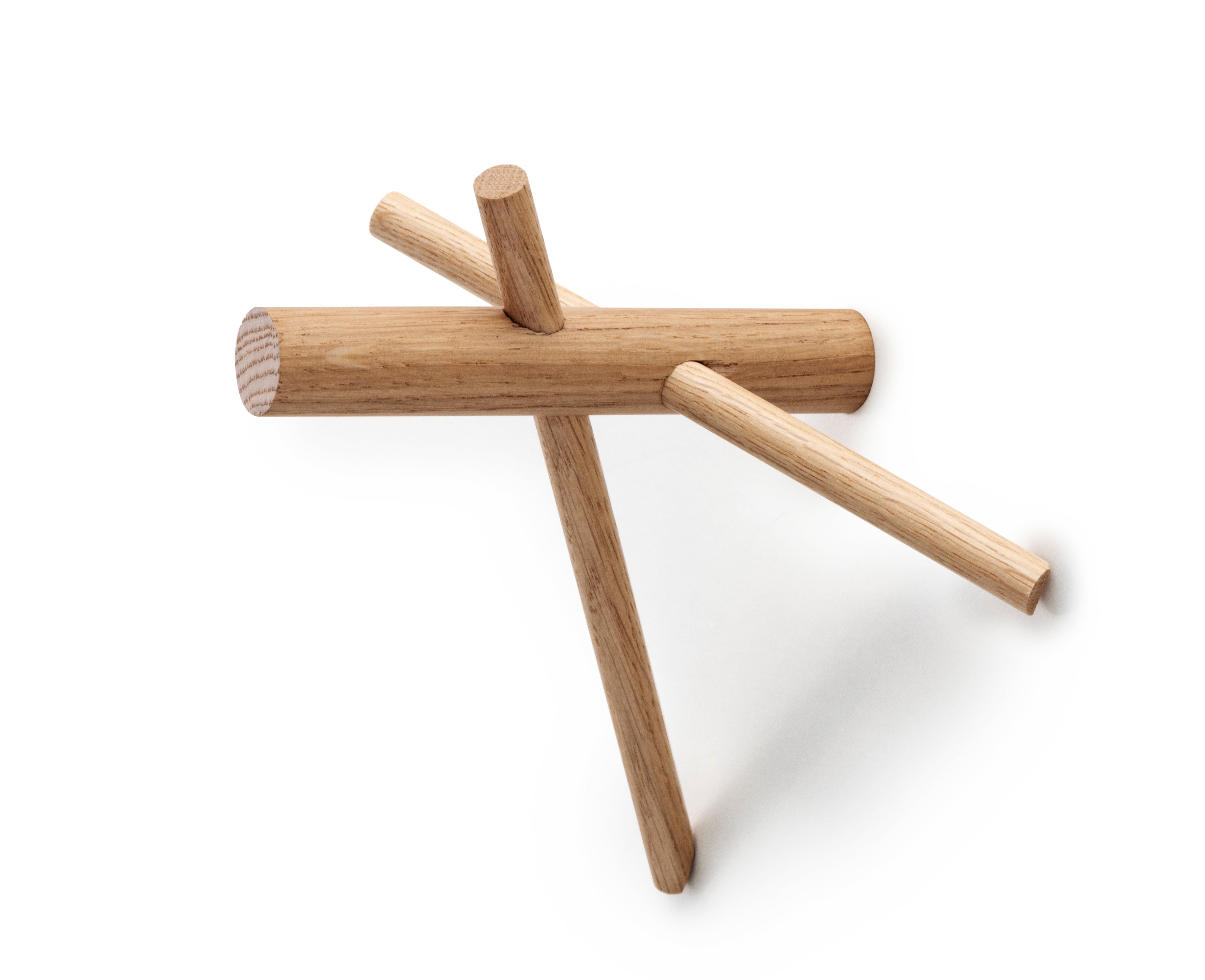 Zestaw wieszaków STICKS drewno dębowe