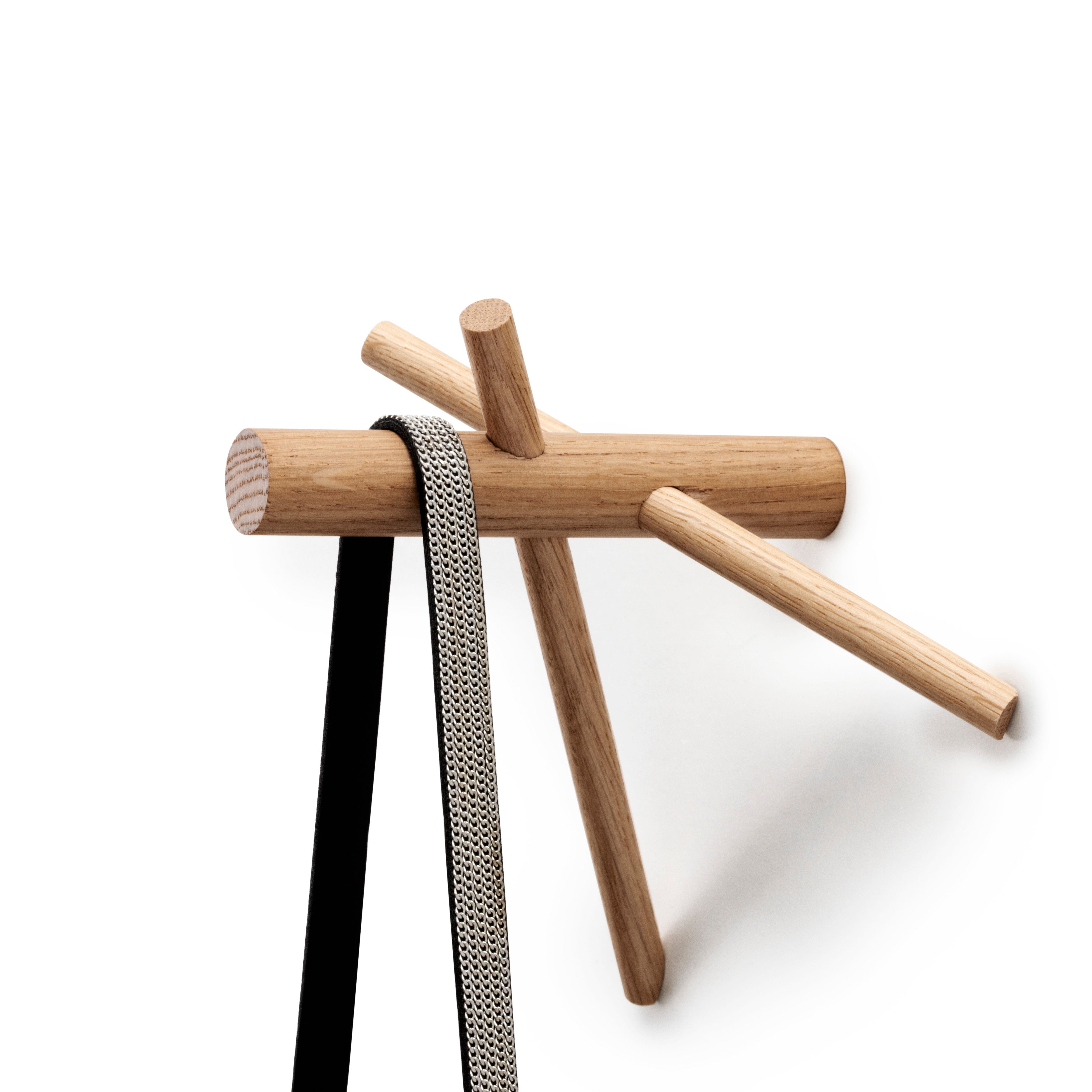 Zestaw wieszaków STICKS drewno dębowe
