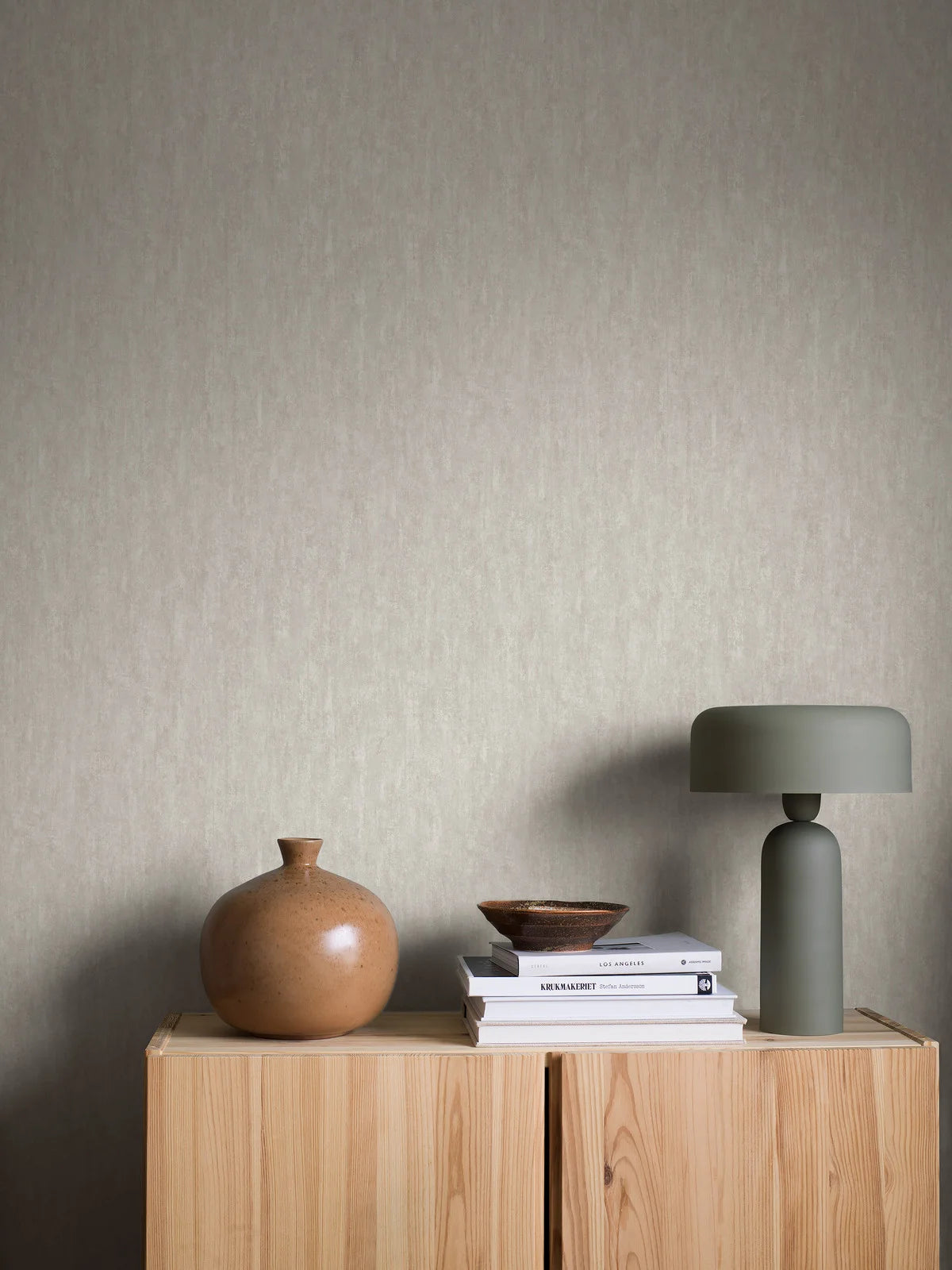 Paper fleece wallpaper imitating concrete BETTY gray