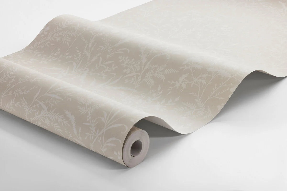 Non-woven paper wallpaper with a floral pattern FLORIAN beige