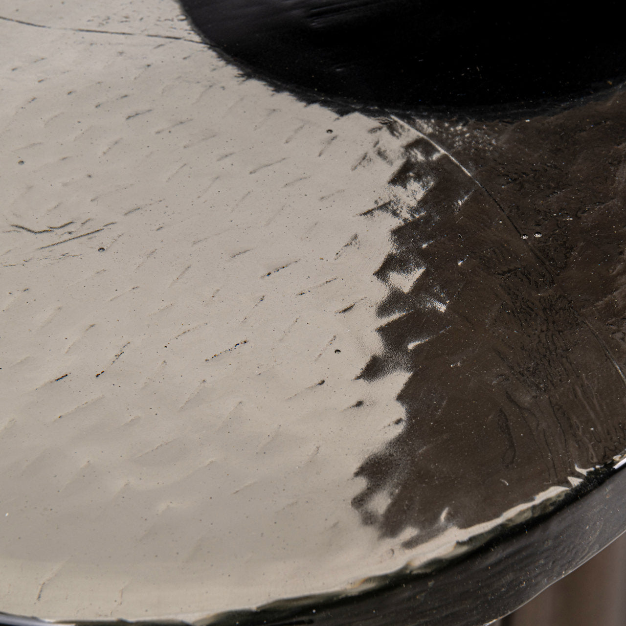 Konsolentisch BARWICK mit Glasplatte und braunem Gestell