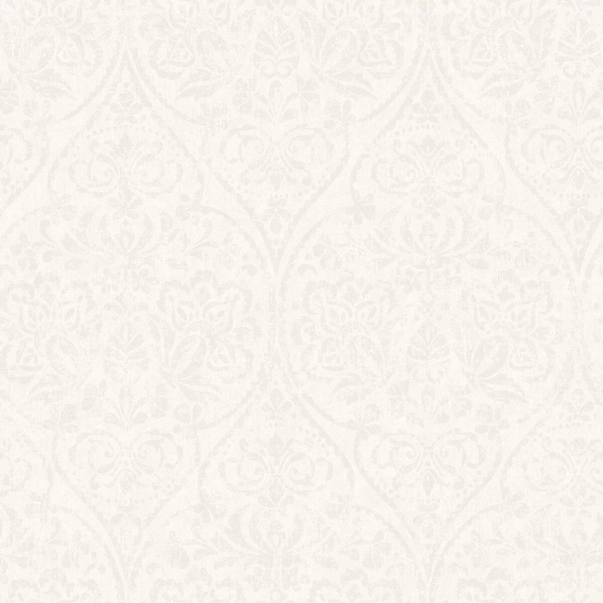 Tapeta flizelinowa papierowa w medaliony HIDDEN MEDALLION złamana biel