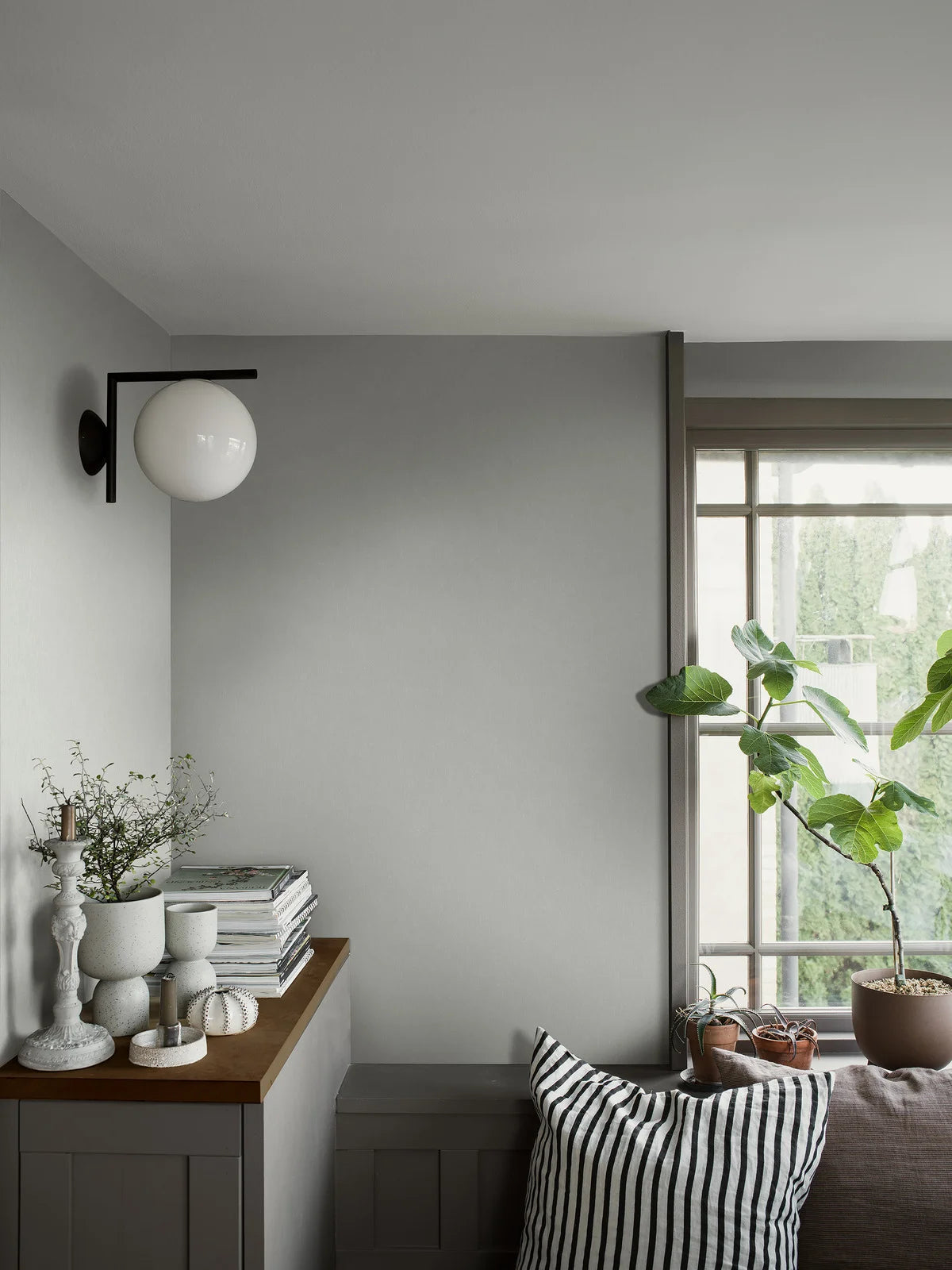 Structural wallpaper imitating linen - Swedish Grey