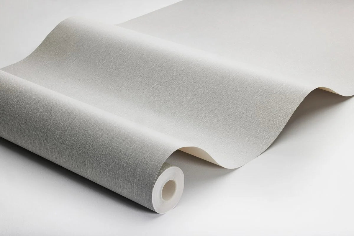 Tapeta strukturalna imitująca len LINEN - DOVE GREY gołębi szary
