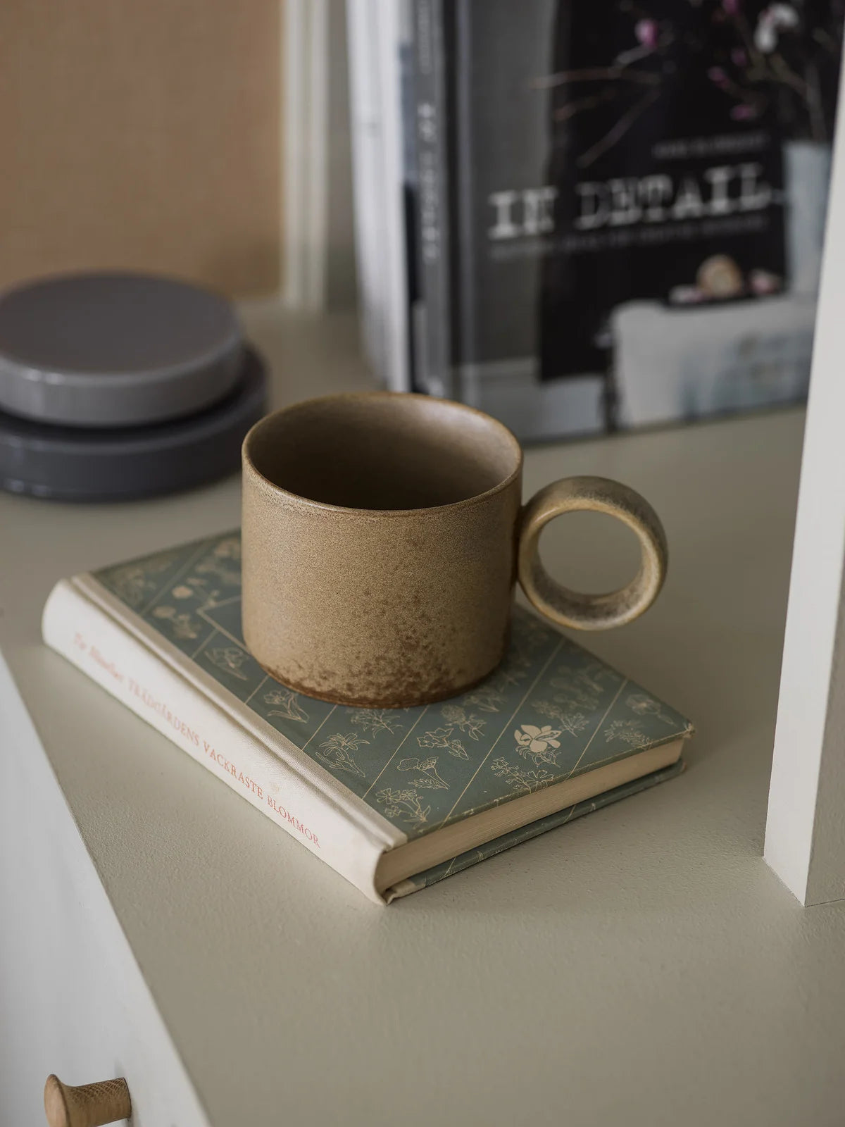 Tapeta strukturalna imitująca len LINEN - TERRACOTTA terakota