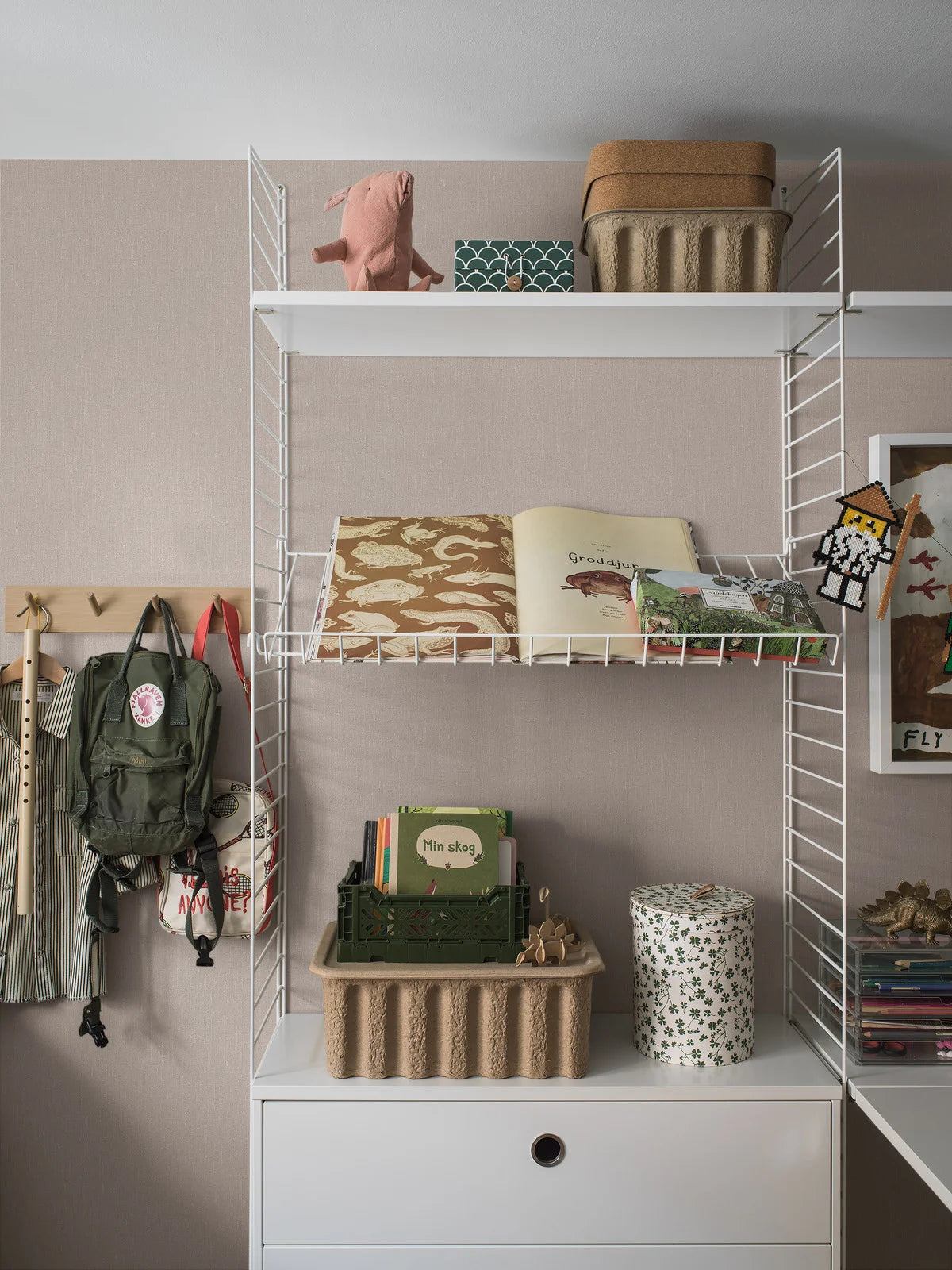 Tapeta strukturalna imitująca len LINEN - SOFT BLUSH jasny różowy