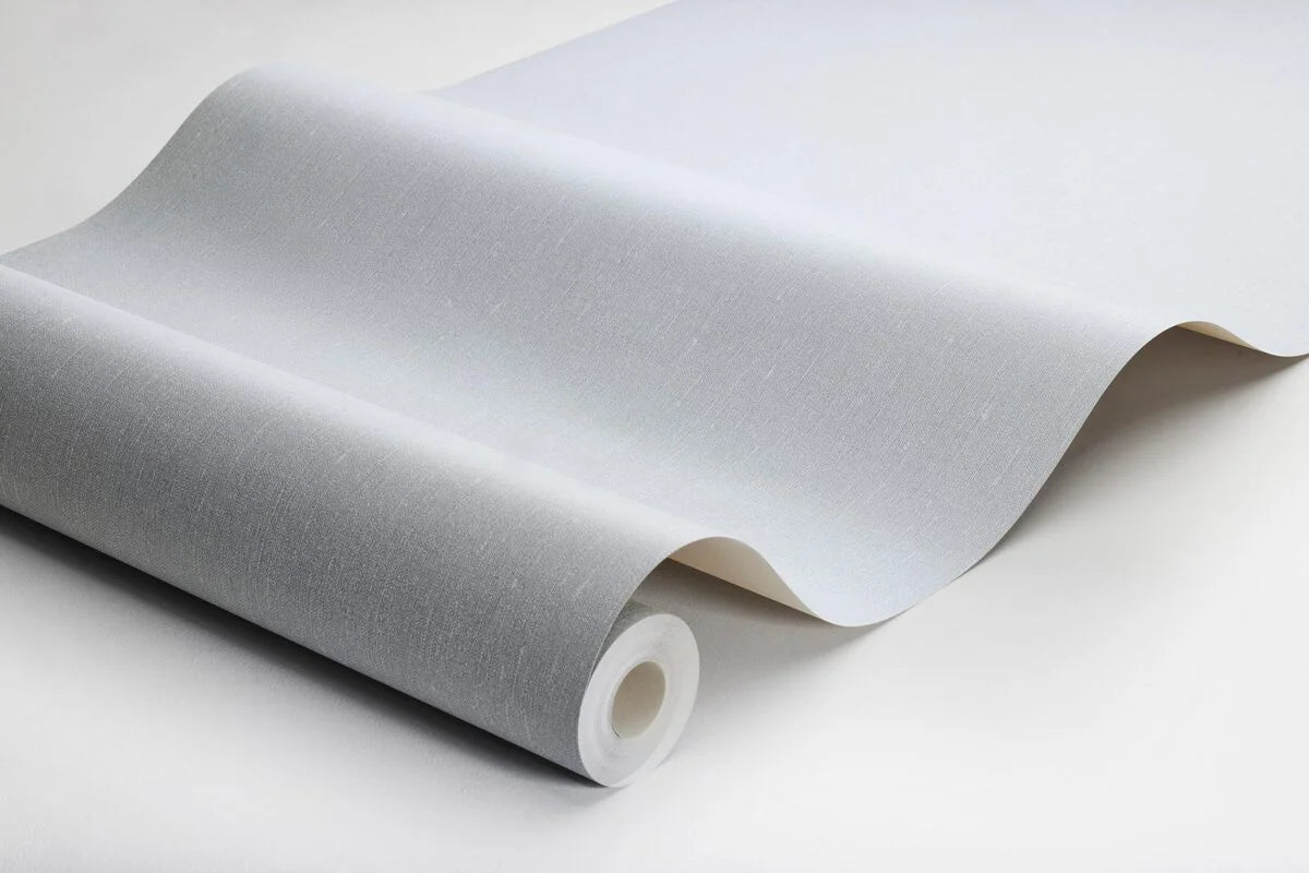 Structural wallpaper imitating linen LINEN - CLOUDY blue-gray