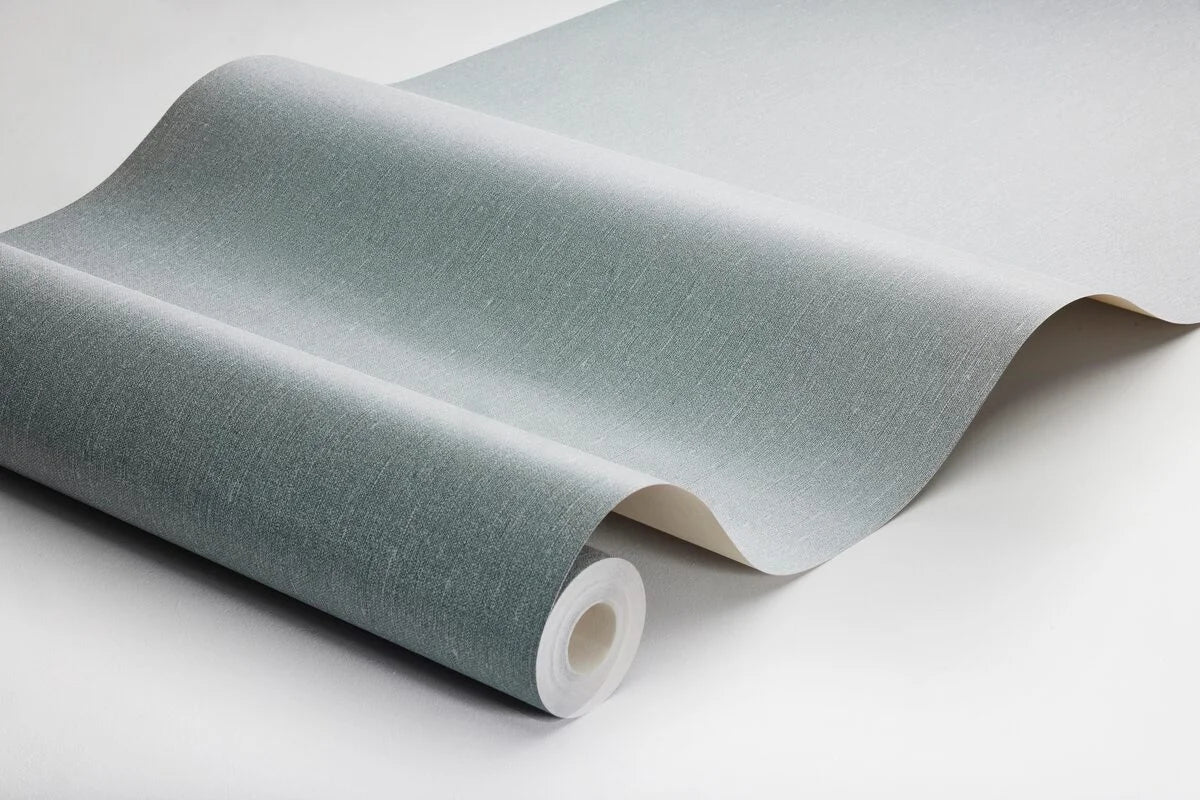 Tapeta strukturalna imitująca len LINEN - DUSTY DENIM zgaszony niebieski
