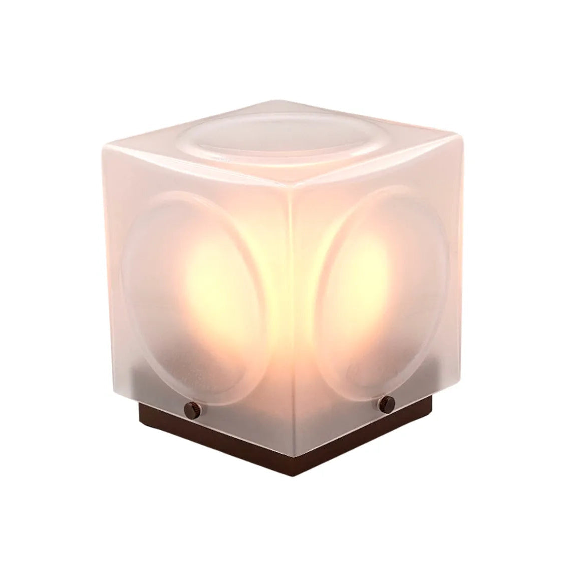 Lampa przenośna CHANT matowy klosz z brązową podstawą
