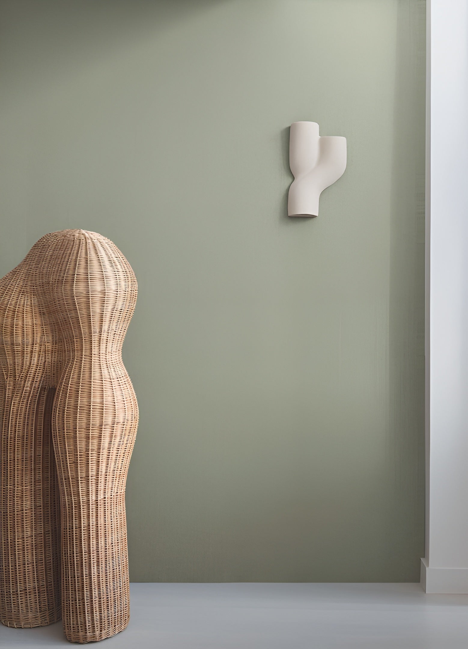 Linen textile wallpaper LINORA - VERT DE GRIS green with gray