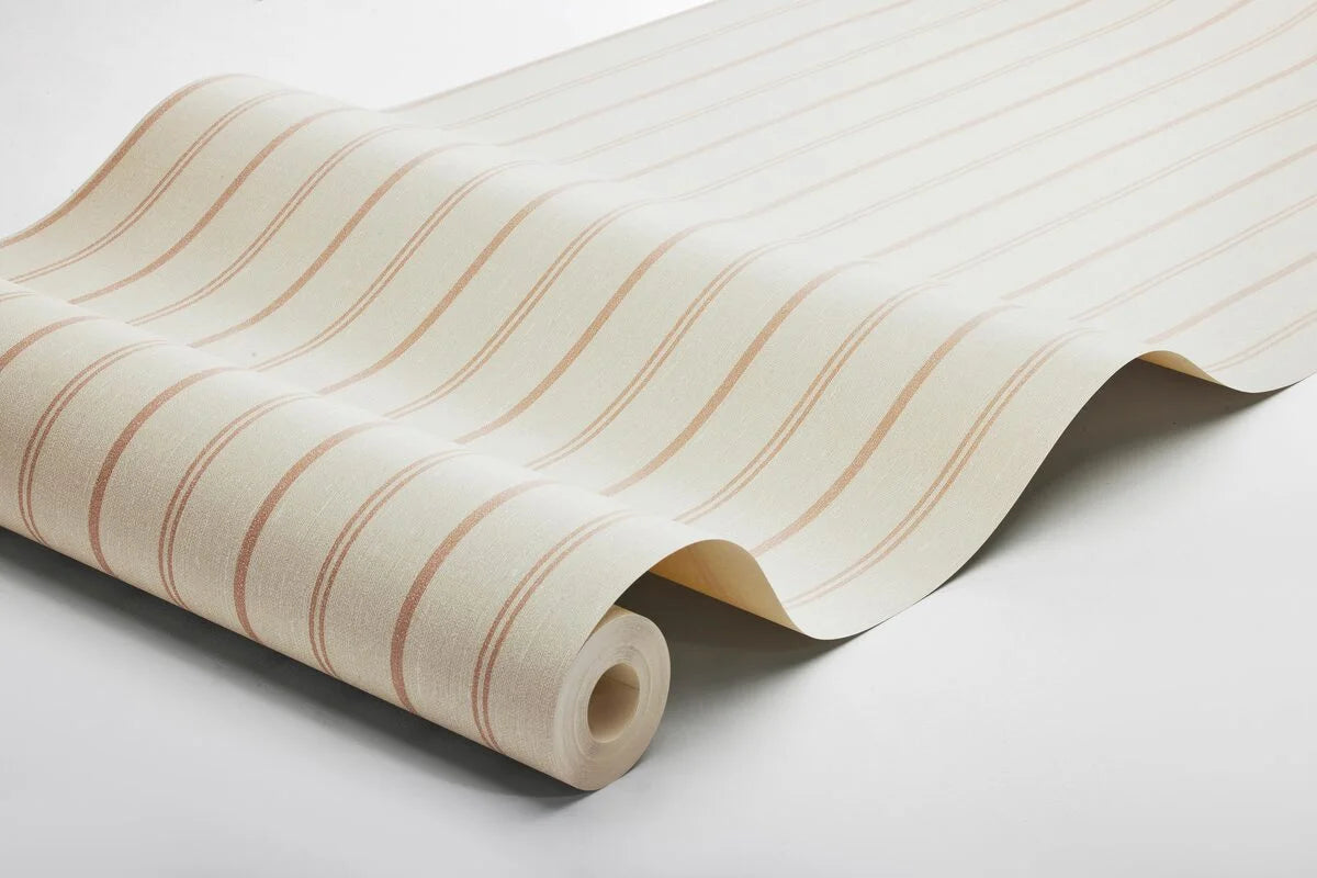 Tapeta w paski WOODLAND STRIPE beżowy