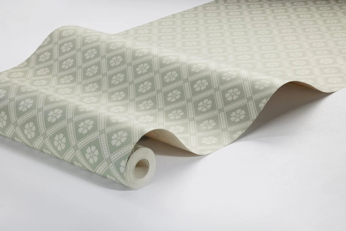 Tapeta z geometrycznym wzorem LOVE zielony