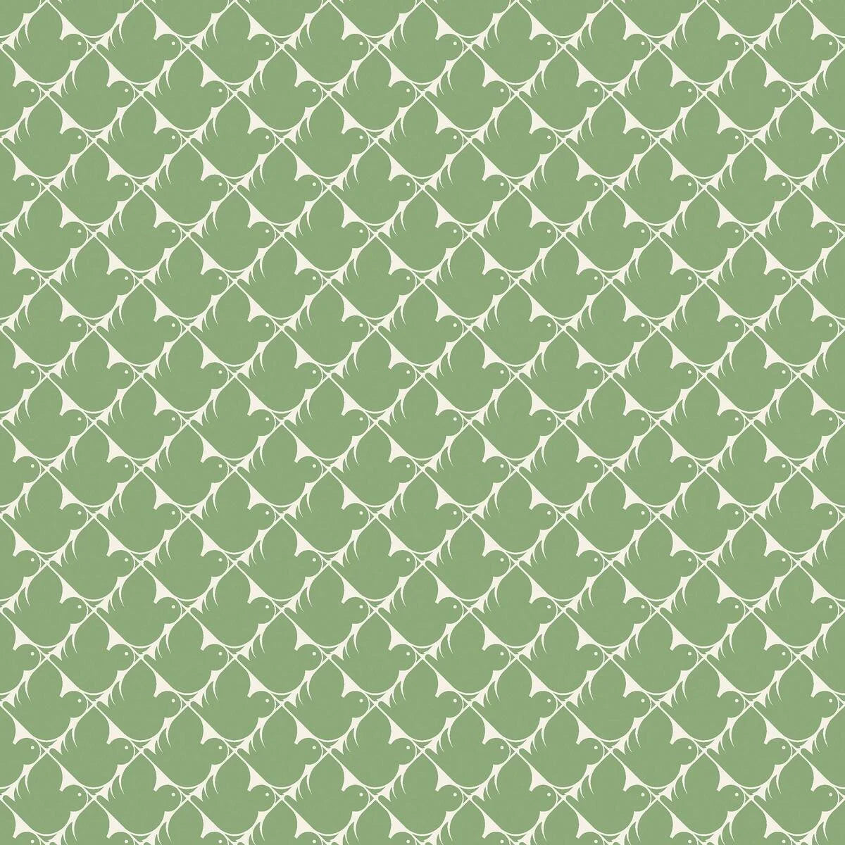 Tapeta z motywem geometrycznym PIPPI zielony z białym