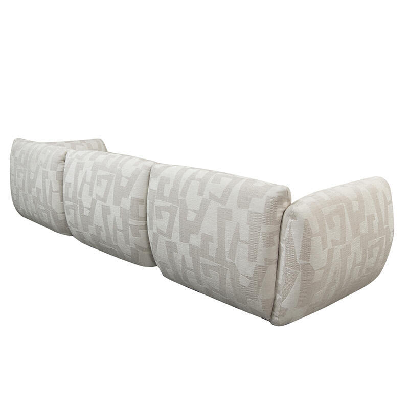 Sofa 4-osobowa AMSTERDAM jasnobeżowy wzór