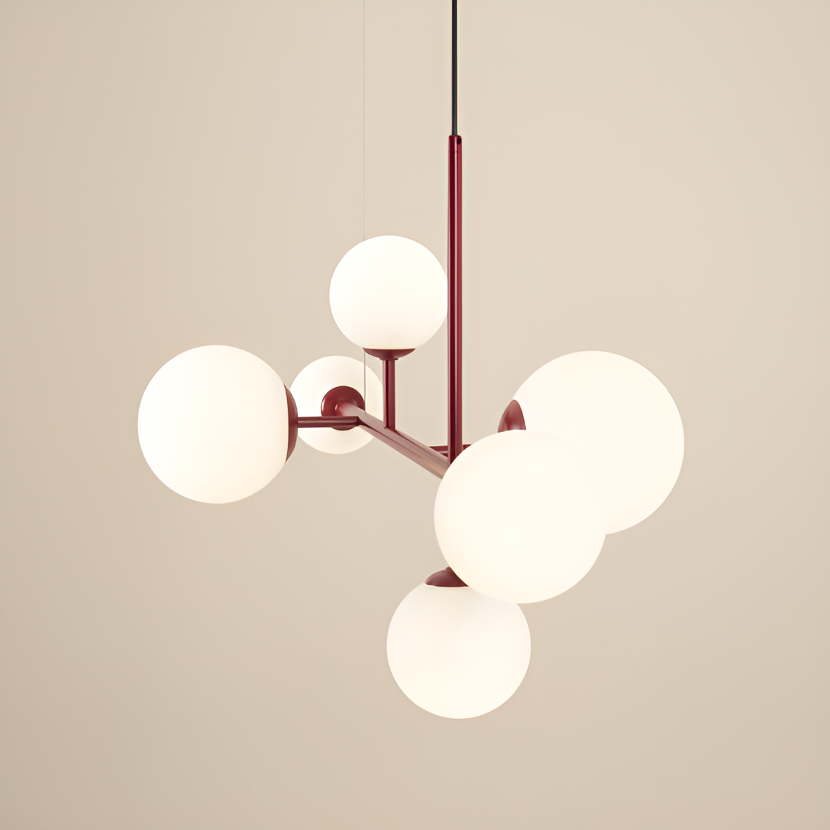 Lampa wisząca DIONE HEXA czerwony