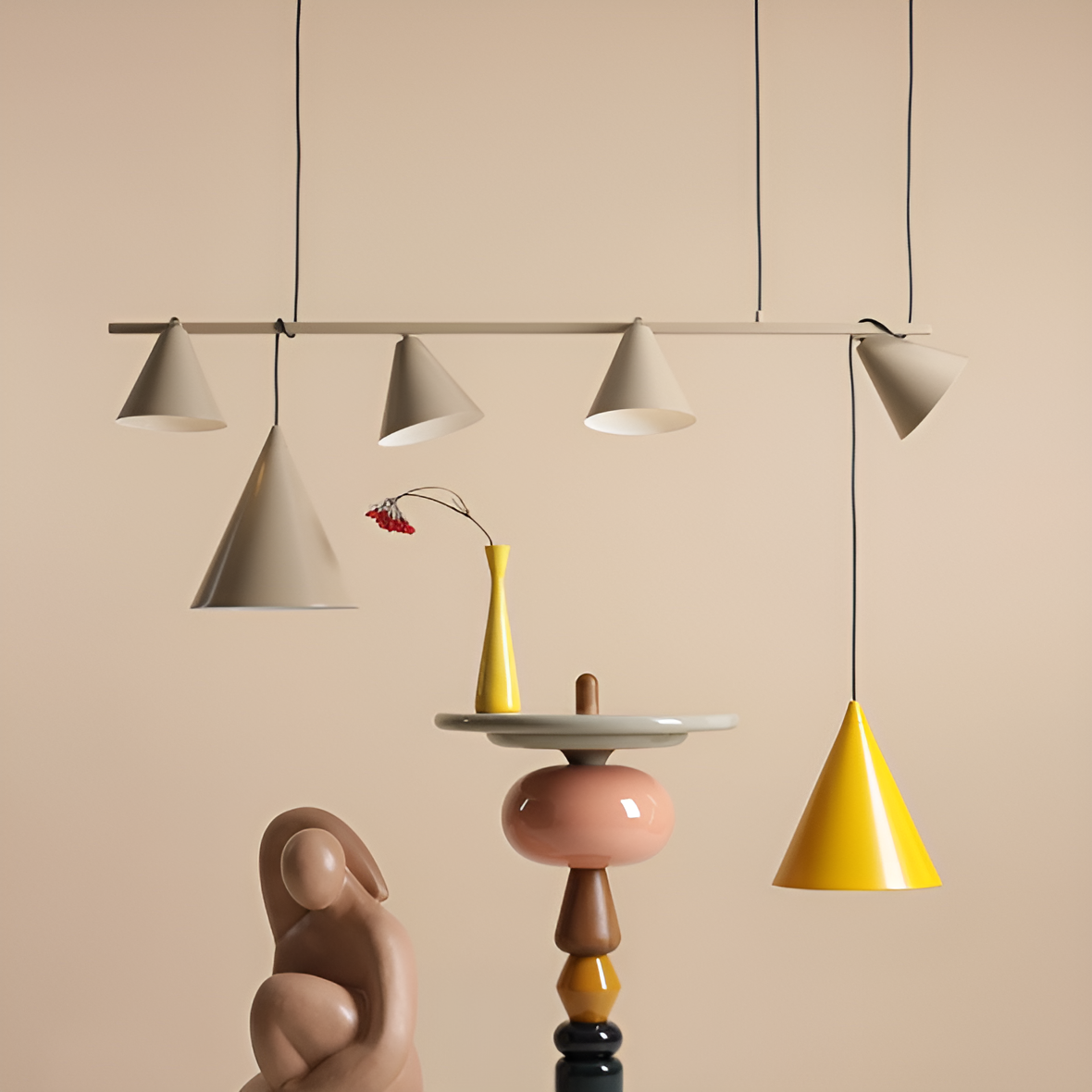 Lampa wisząca FORM QUATRO beżowy