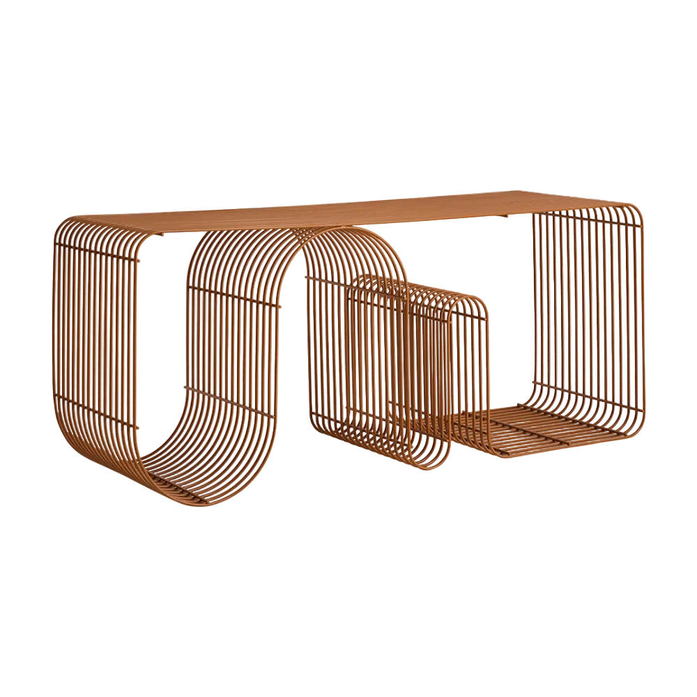 Ławka CURVA brązowy