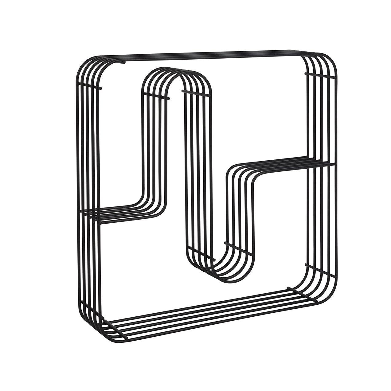 CURVA Black Wall Shelf