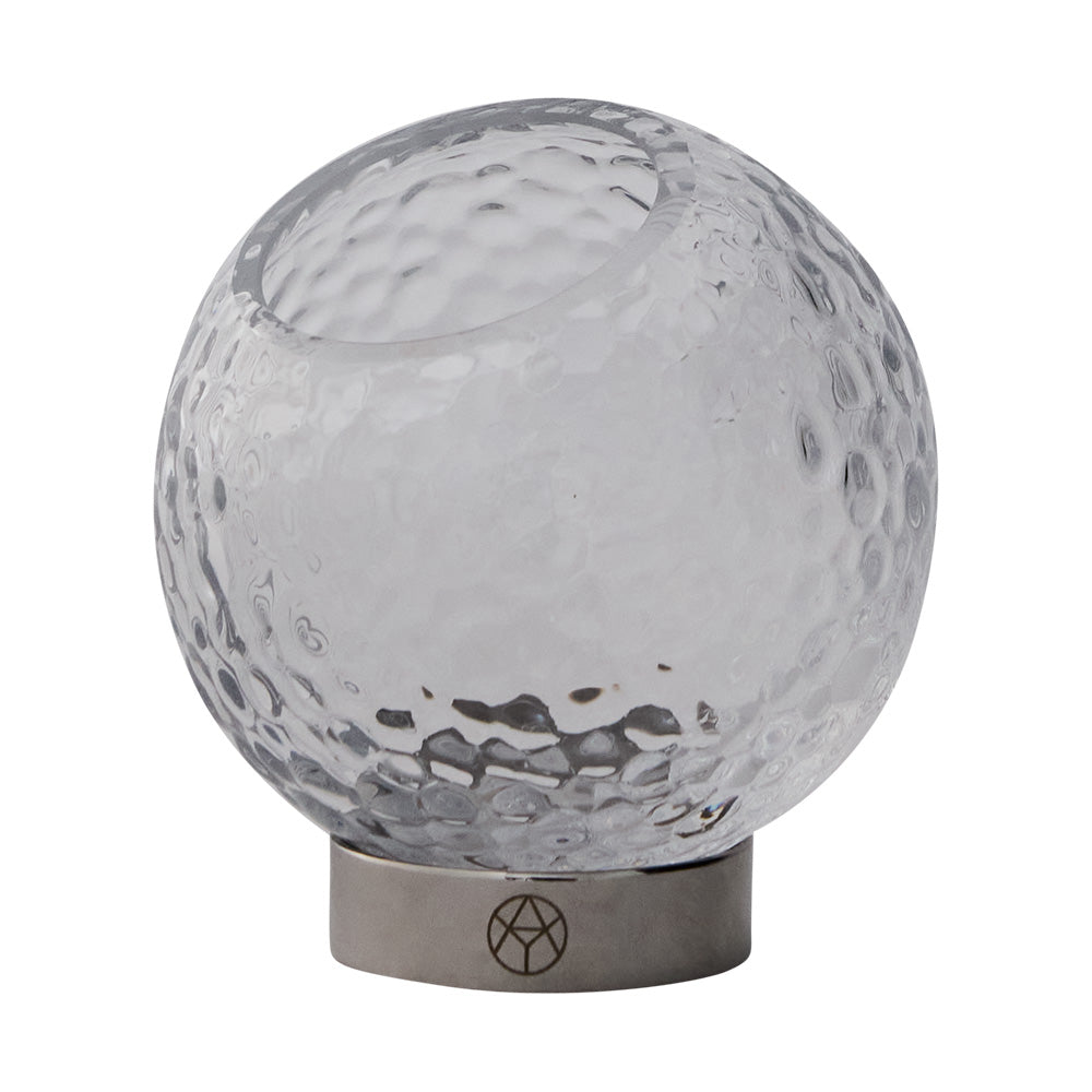 Vase GLOBE BUBBLES aus transparentem Glas