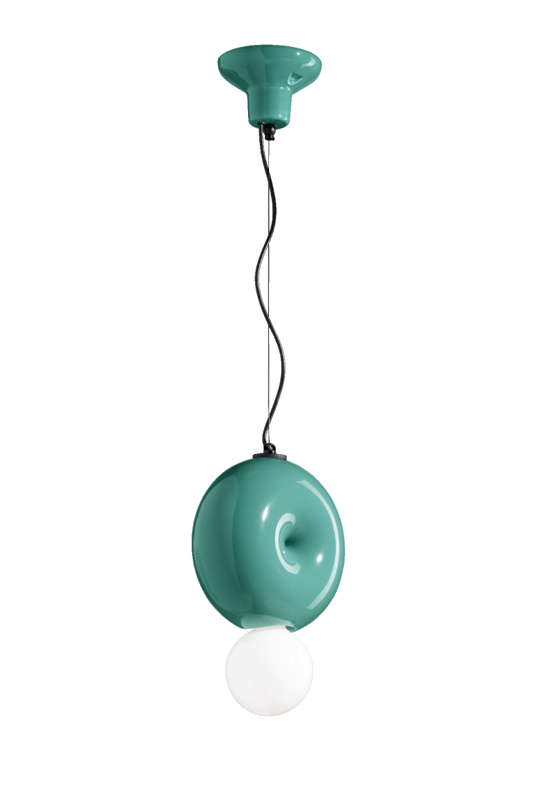 Lampa wisząca ceramiczna BUMBUM turkusowy