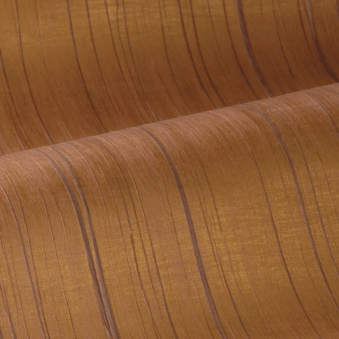 Strukturierte textile Tapete plissiert RAI - TERRE DE SIENNE warme Terrakotta