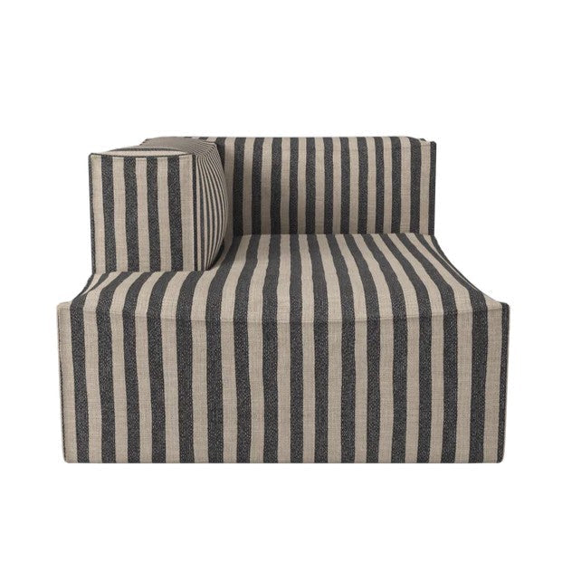 Szezlong lewostronny CATENA Louisiana czarny z piaskowym