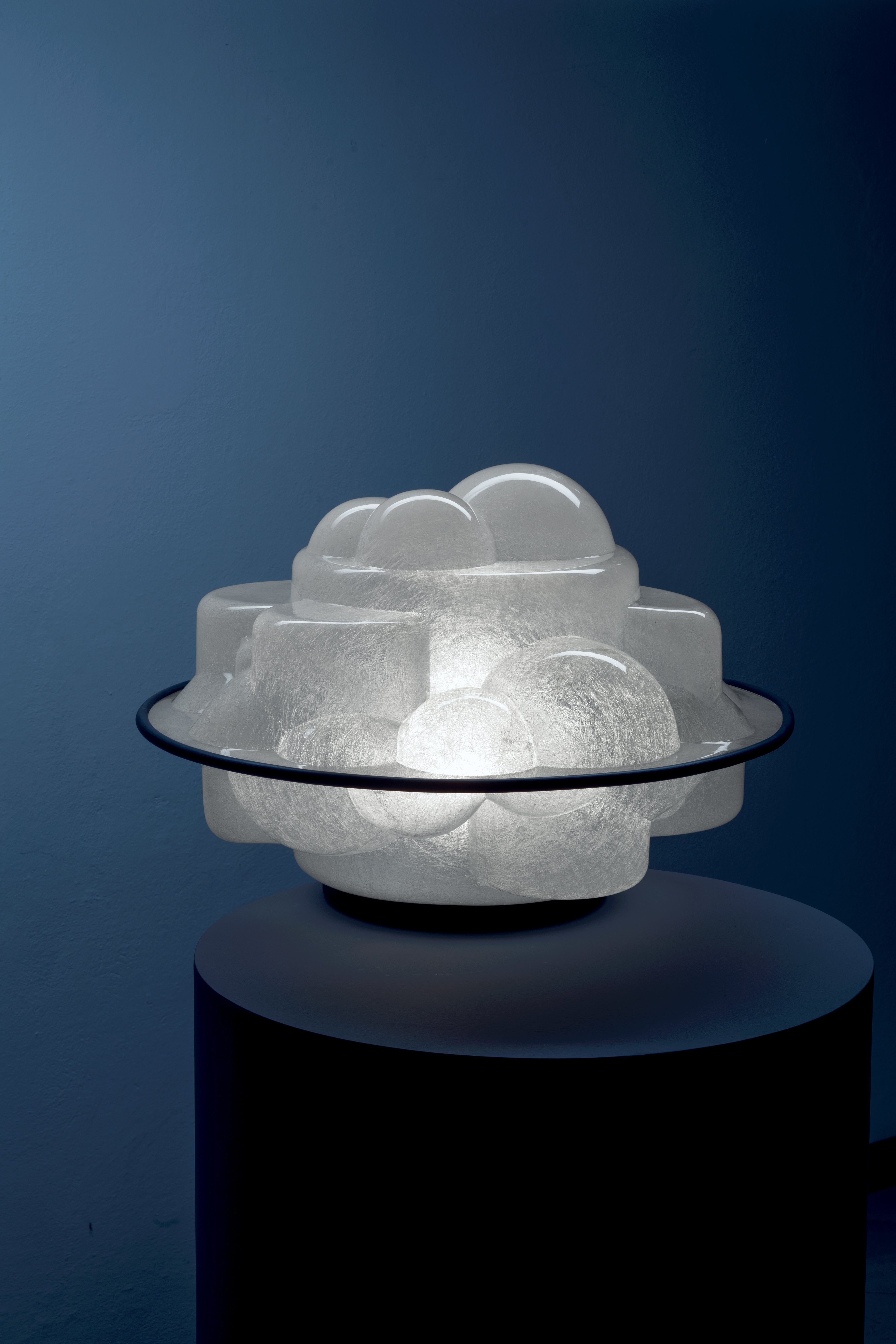 Tischlampe PROFITEROLLE transparent mit Schwarz