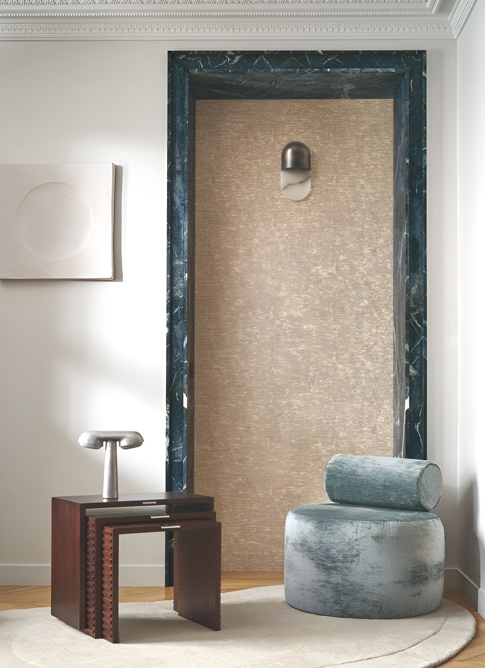 Tapeta tekstylna strukturalna ARTOIS - BEIGE POUDRÉ pudrowy beż