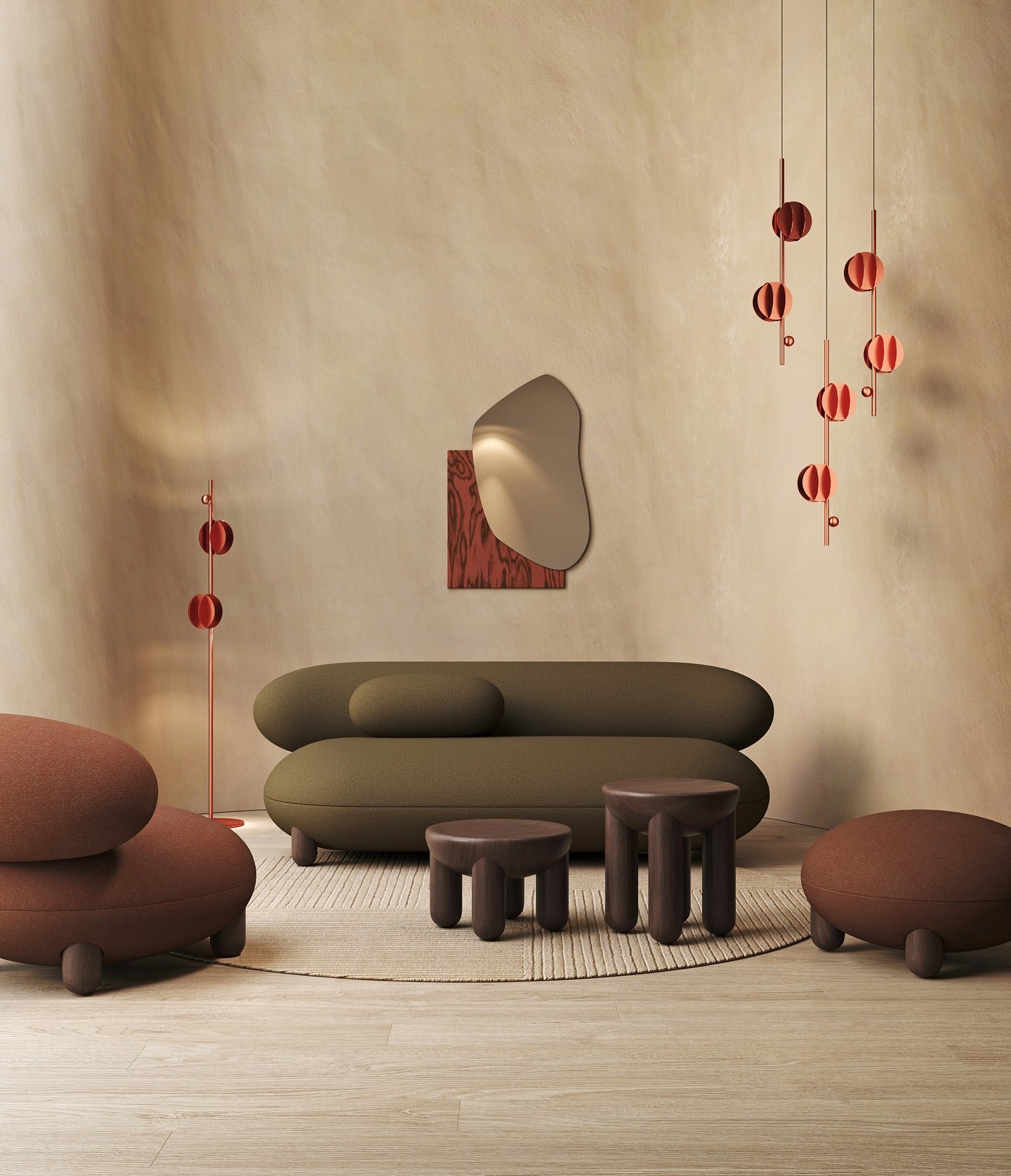 Pendelleuchte EL VERTICAL Kupfer