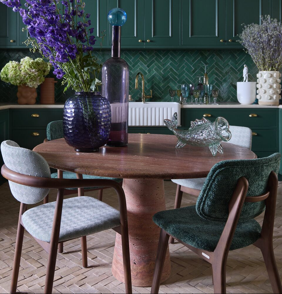 Stuhl HAPPY DAYS dunkelgrün mit Holzgestell