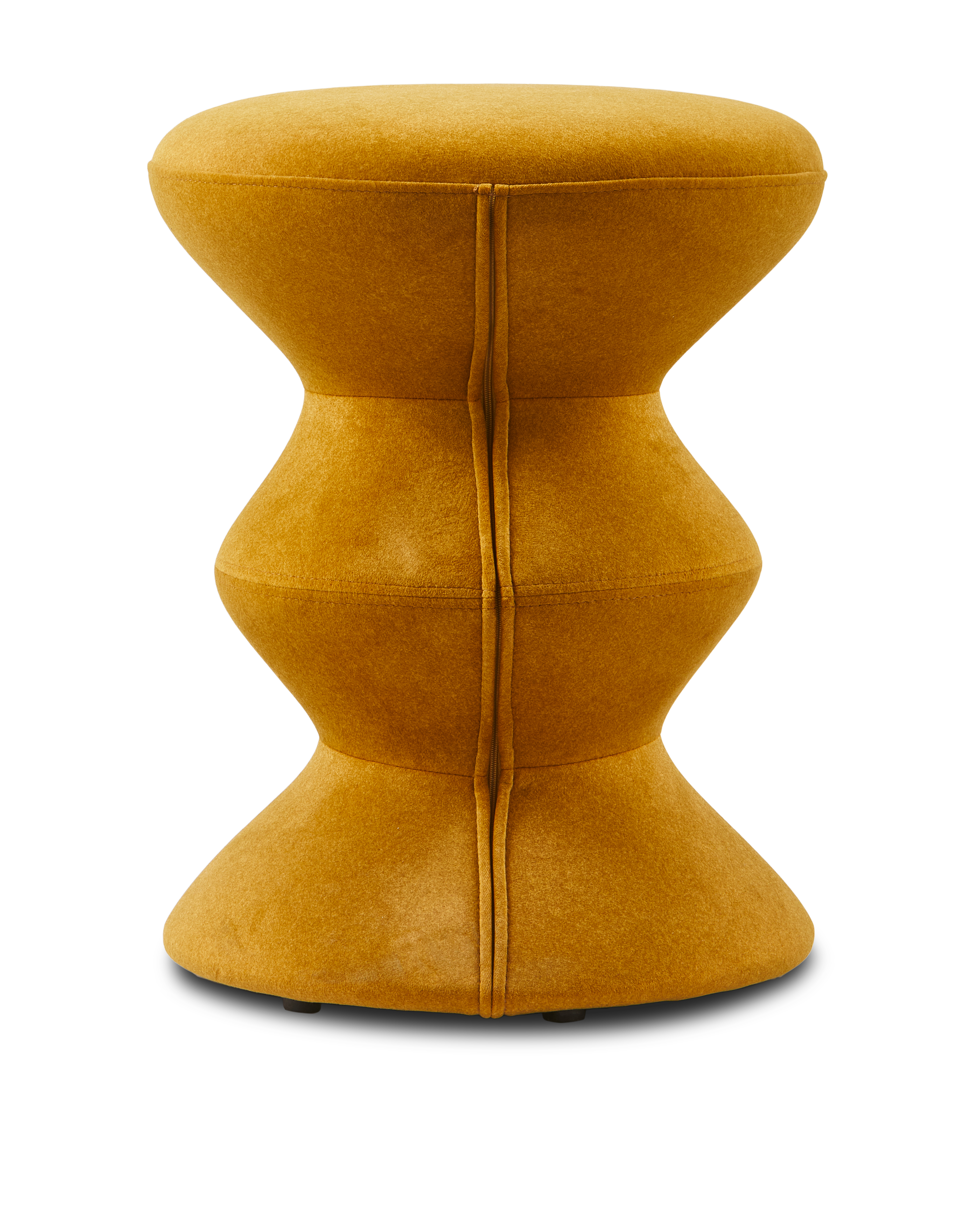 Stołek SOFT ZIG ZAG musztardowy