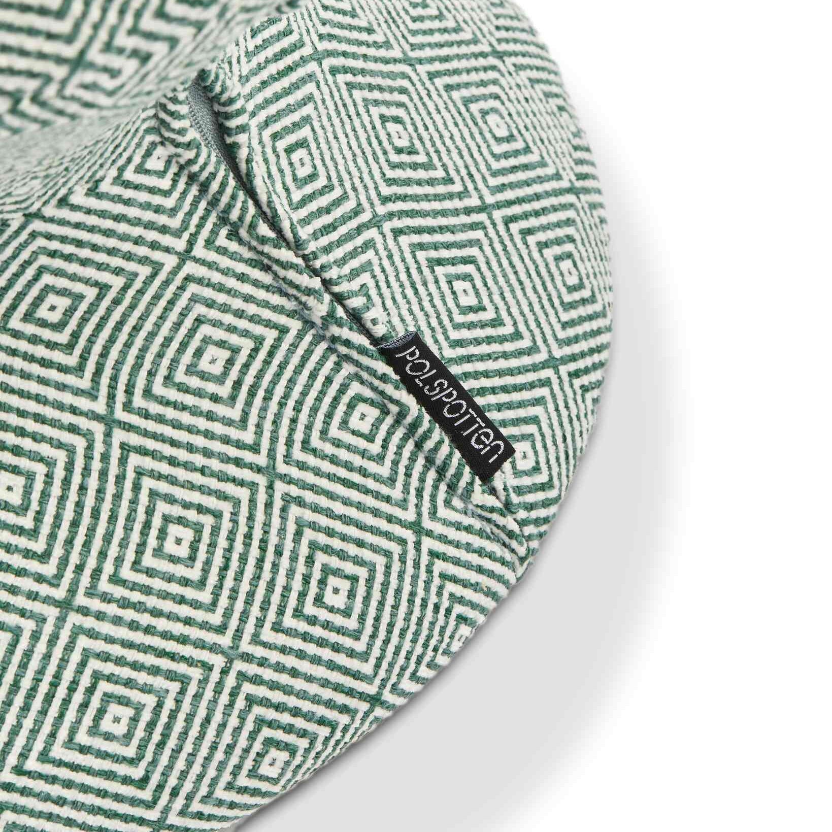 Hocker SOFT ZIG ZAG grün mit Weiß