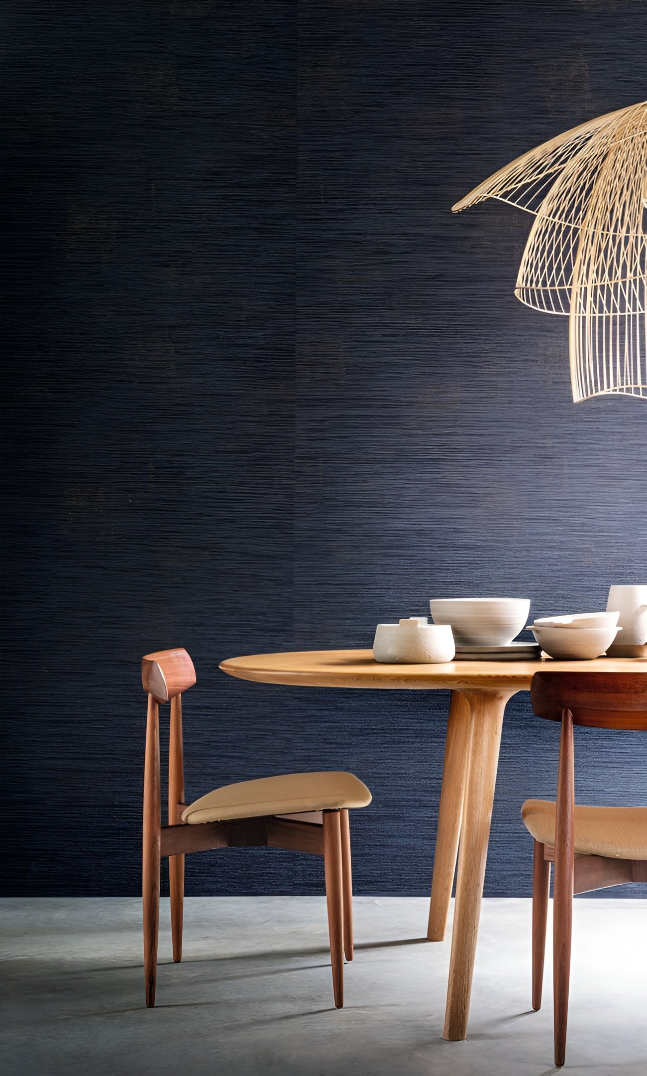 Strukturierte Textiltapete, die Leinwand imitiert - ORCADE - CELADON in Lindgrün