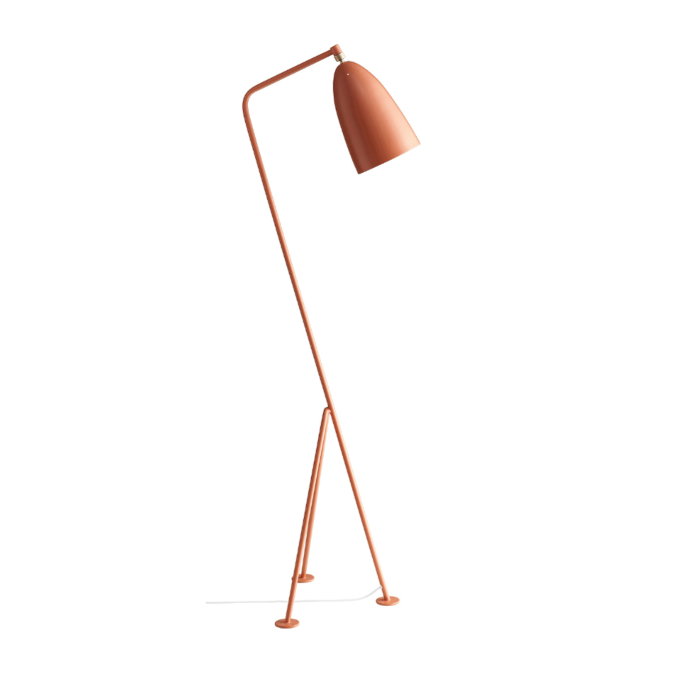 Lampa podłogowa do czytania GRÄSHOPPA pomarańczowy trójnóg