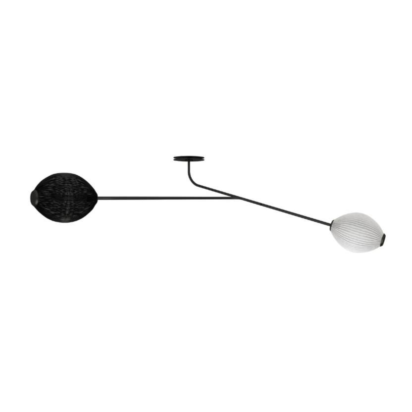 Lampa z wysięgnikiem dwupunktowa SATELLITE biały z czarnym