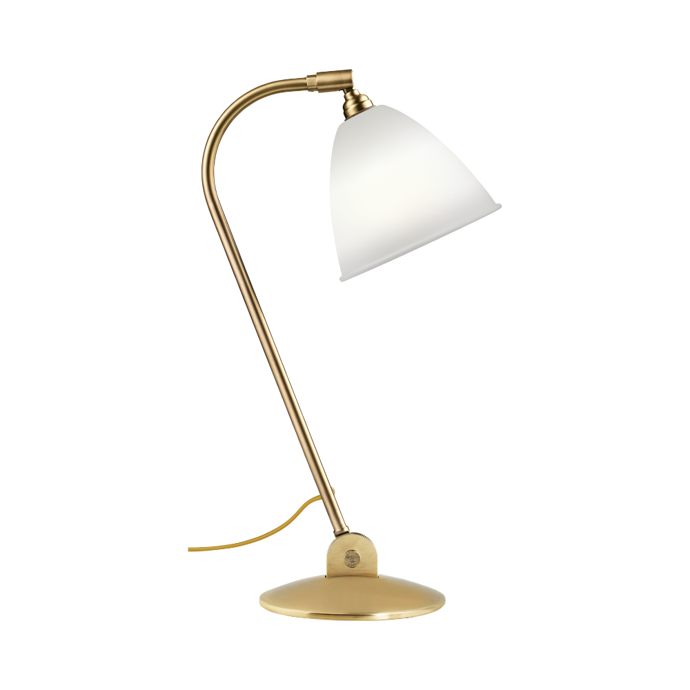 Tischlampe BESTLITE BL2 Messing mit Porzellanschirm