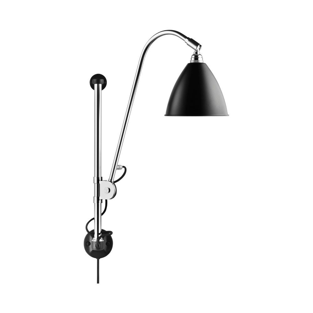 Lampa ścienna BESTLITE BL5 chrom z czarnym kloszem