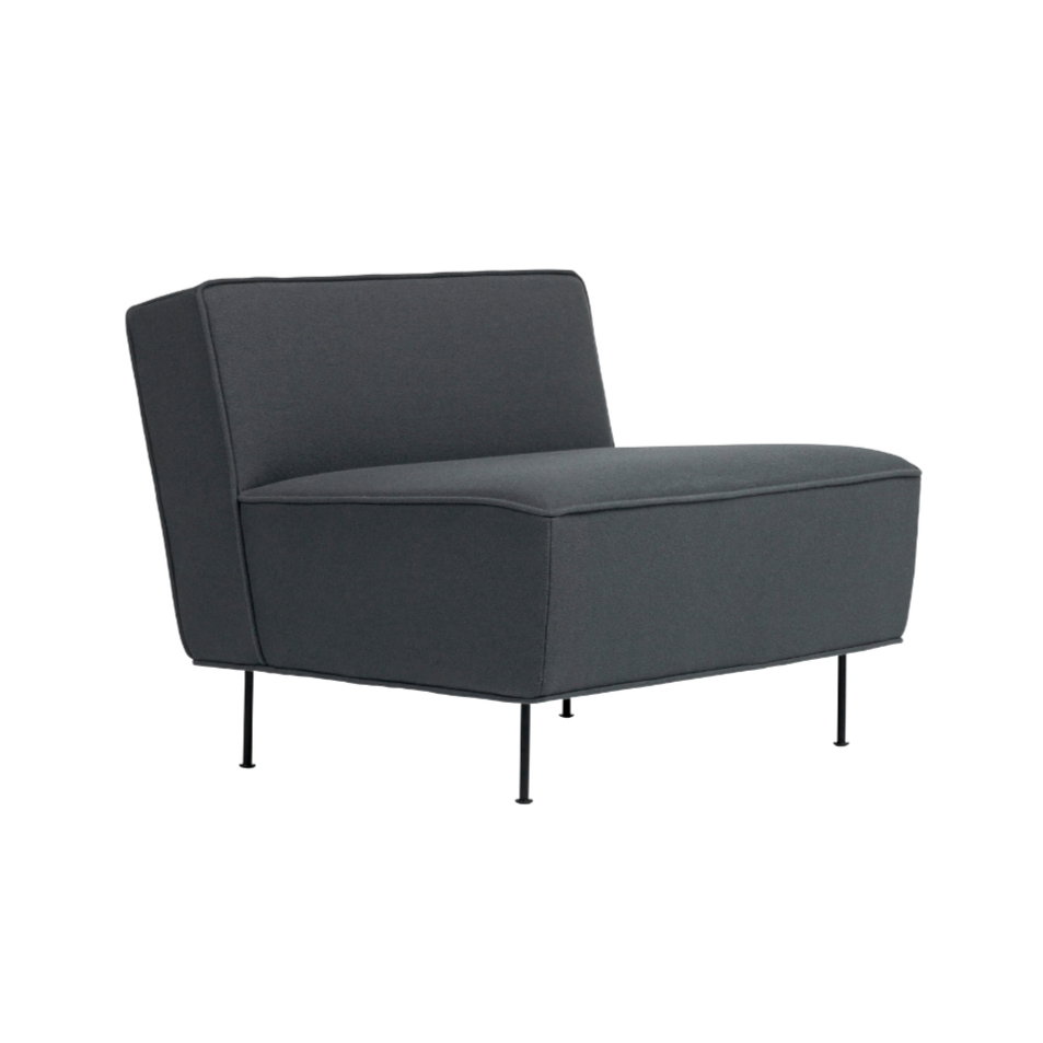 Fotel MODERN LINE tapicerowany z czarną podstawą