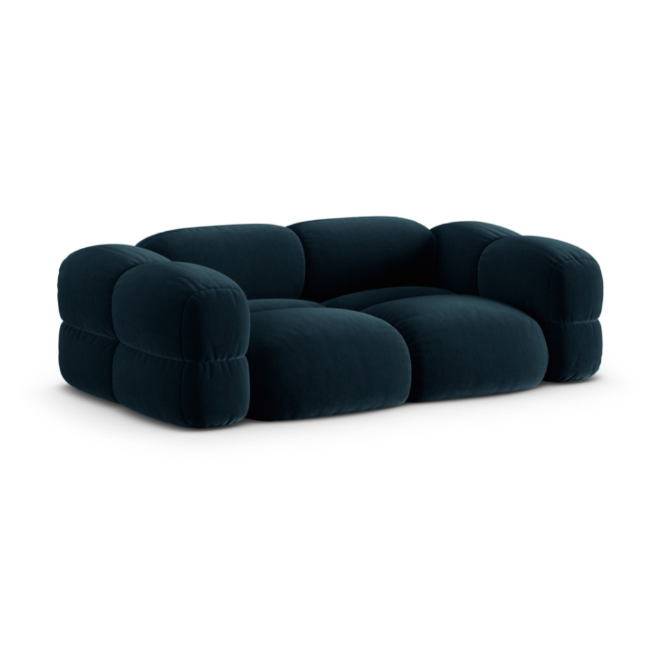 Sofa 3-osobowa aksamitna LORETTO petrol