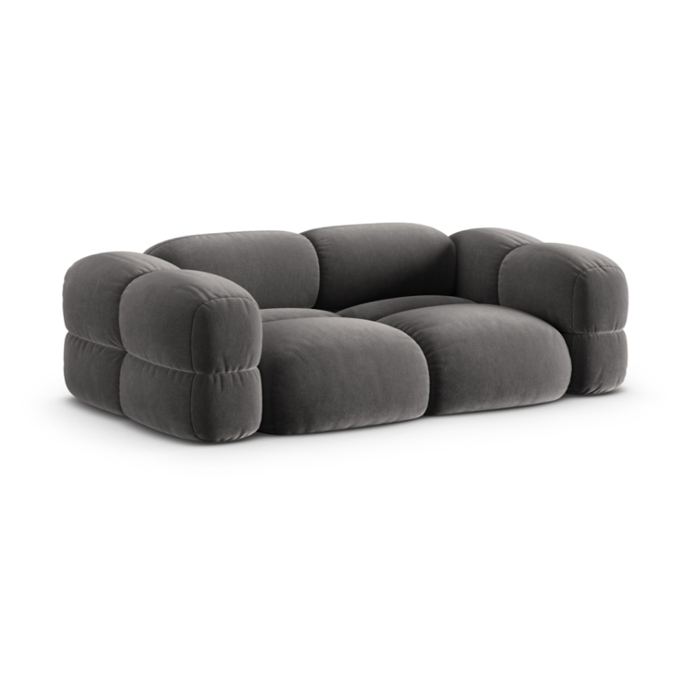 Sofa 3-osobowa aksamitna LORETTO szary
